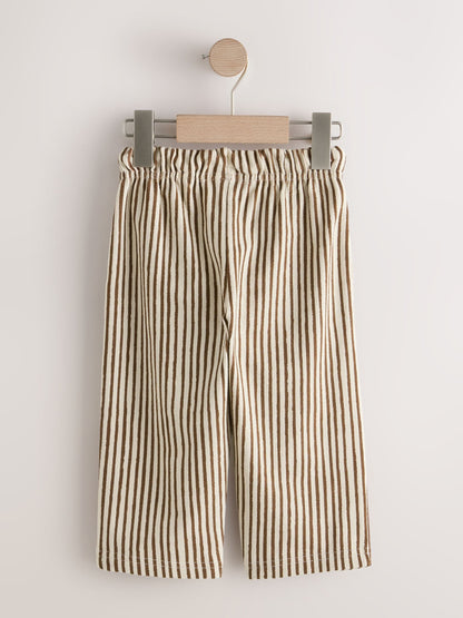 Brown & Ecru Stripe Textured Lightweight Joggers (3mths-7yrs) image 4