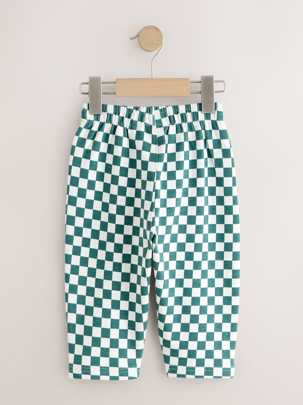 Dsiney Kidz - Green/White Checkerboard Single Wide Leg Jersey Joggers (3mths-7yrs) image 5