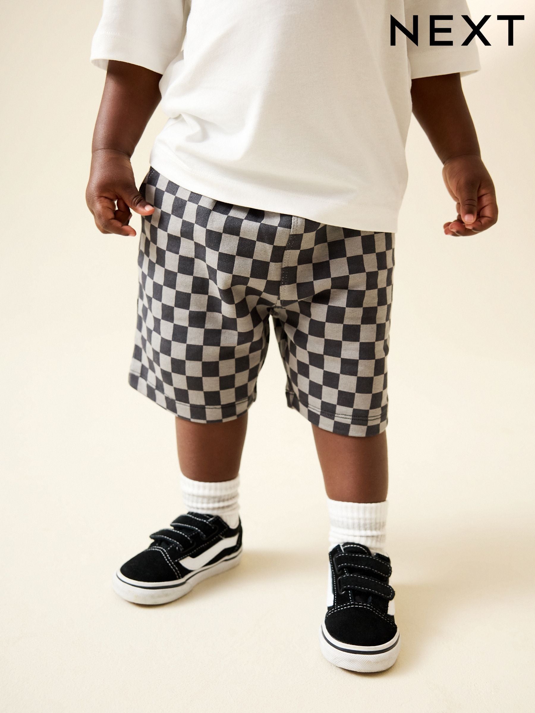 Dsiney Kidz - Charcoal Checkerboard Jersey Shorts (3mths-7yrs) image 7