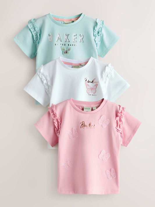 Baker by Ted BakerFrill 3D Butterfly T-Shirts 3 Pack image 1