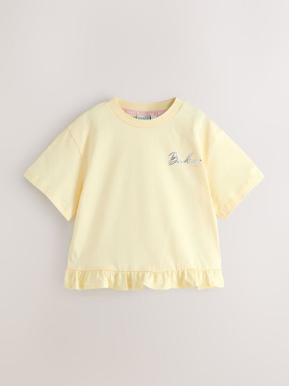Dsiney Kidz - Baker by Ted Baker 3 Pack Boxy Fit Frill Graphic Printed T-Shirts image 2