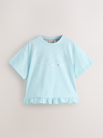 Dsiney Kidz - Baker by Ted Baker 3 Pack Boxy Fit Frill Graphic Printed T-Shirts image 3