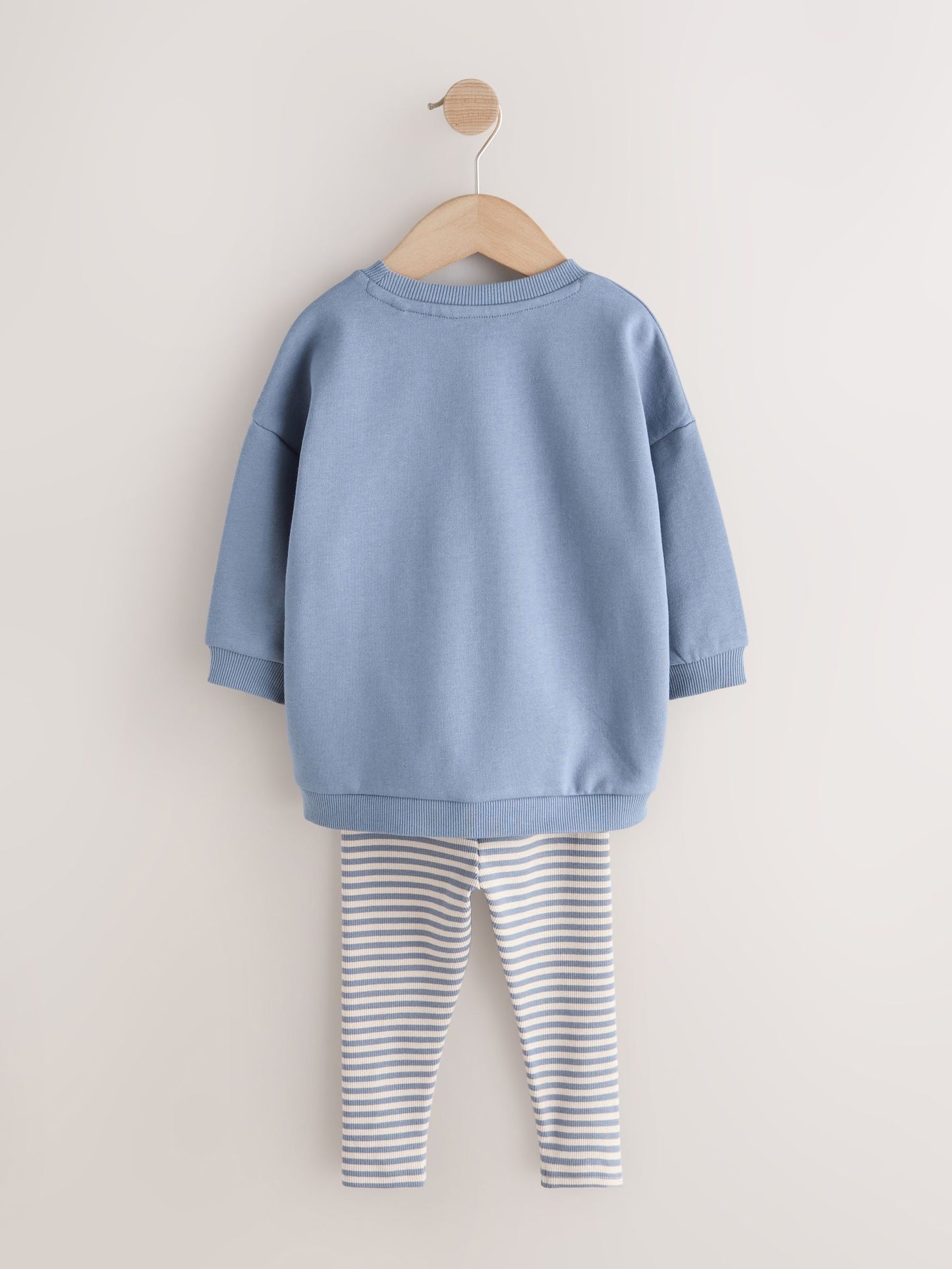Mid Blue Crew Neck Sweatshirt and Leggings Set (3mths-7yrs) image 7