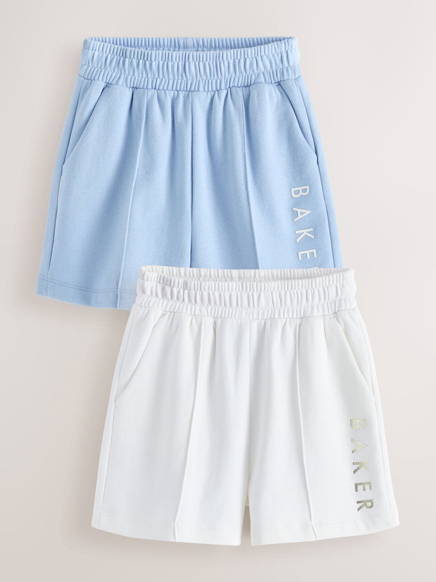 Baker by Ted Baker Blue/White Sweat Shorts 2 Pack image 1