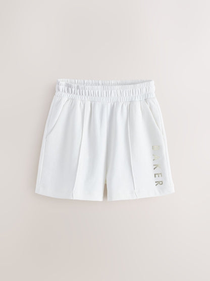 Baker by Ted Baker Blue/White Sweat Shorts 2 Pack image 3