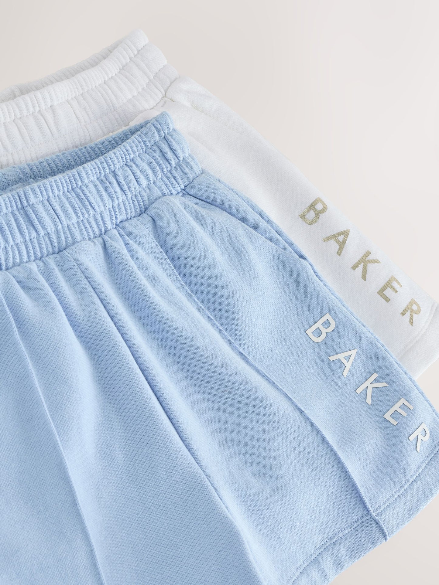 Baker by Ted Baker Blue/White Sweat Shorts 2 Pack image 5