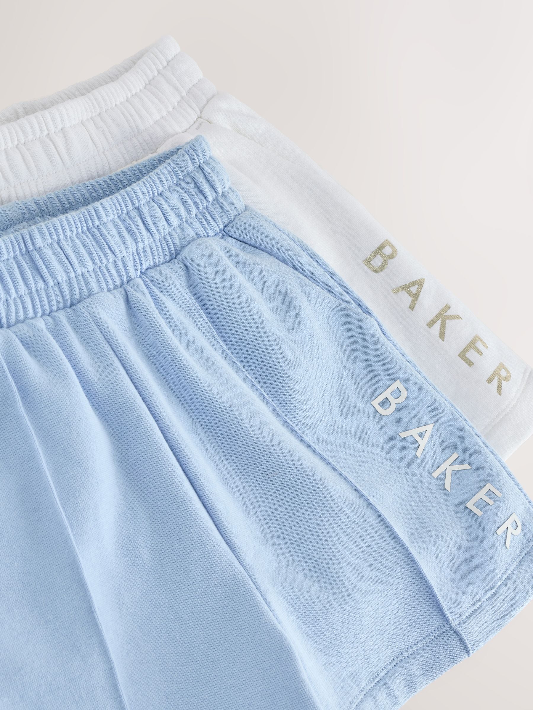 Baker by Ted Baker Blue/White Sweat Shorts 2 Pack image 5