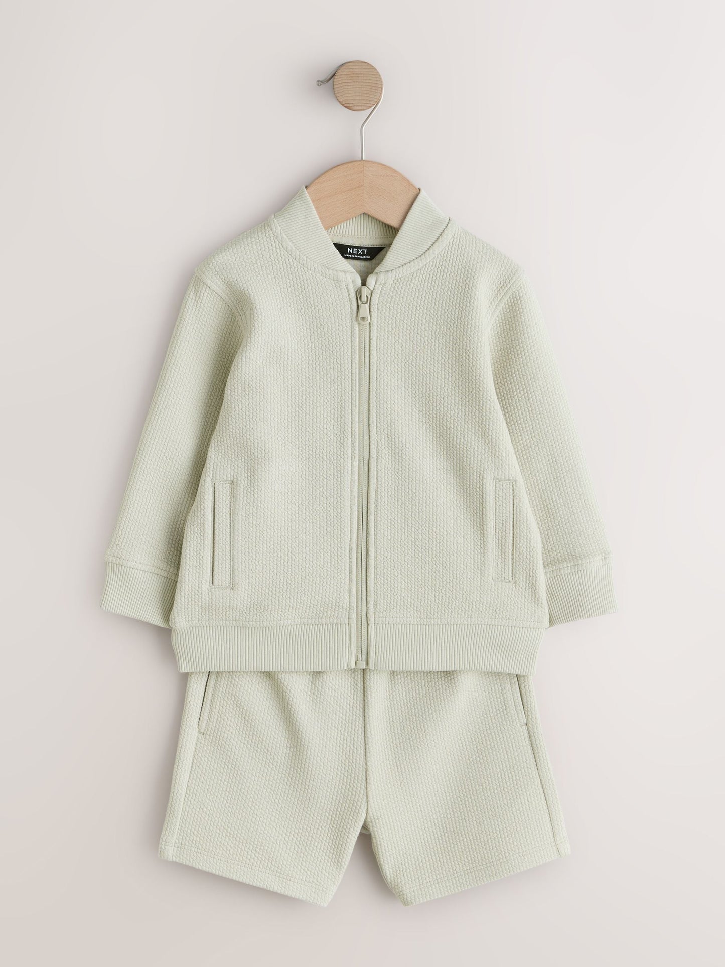 Sage Green Jersey Bomber and Shorts Set (3mths-7yrs) image 4