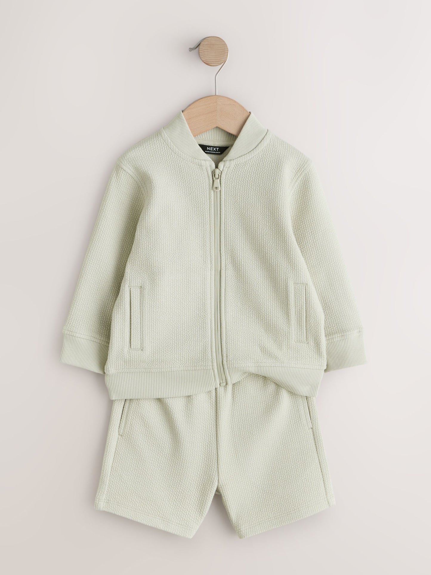 Sage Green Jersey Bomber and Shorts Set (3mths-7yrs) image 5