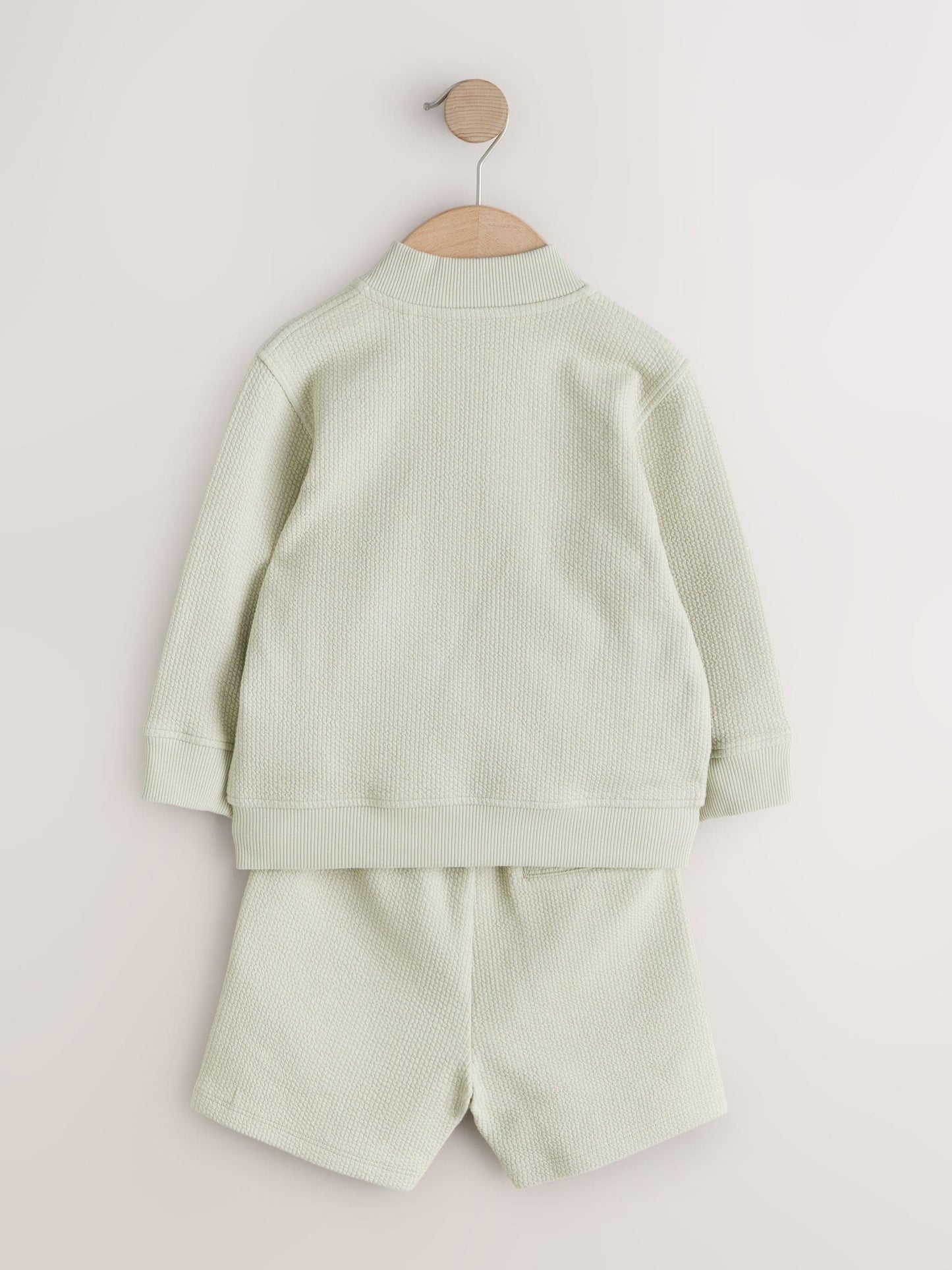 Sage Green Jersey Bomber and Shorts Set (3mths-7yrs) image 6