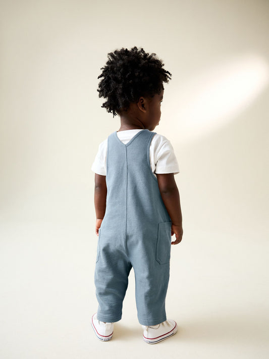 Blue Dungarees and T-Shirt Set (3mths-7yrs) image 2