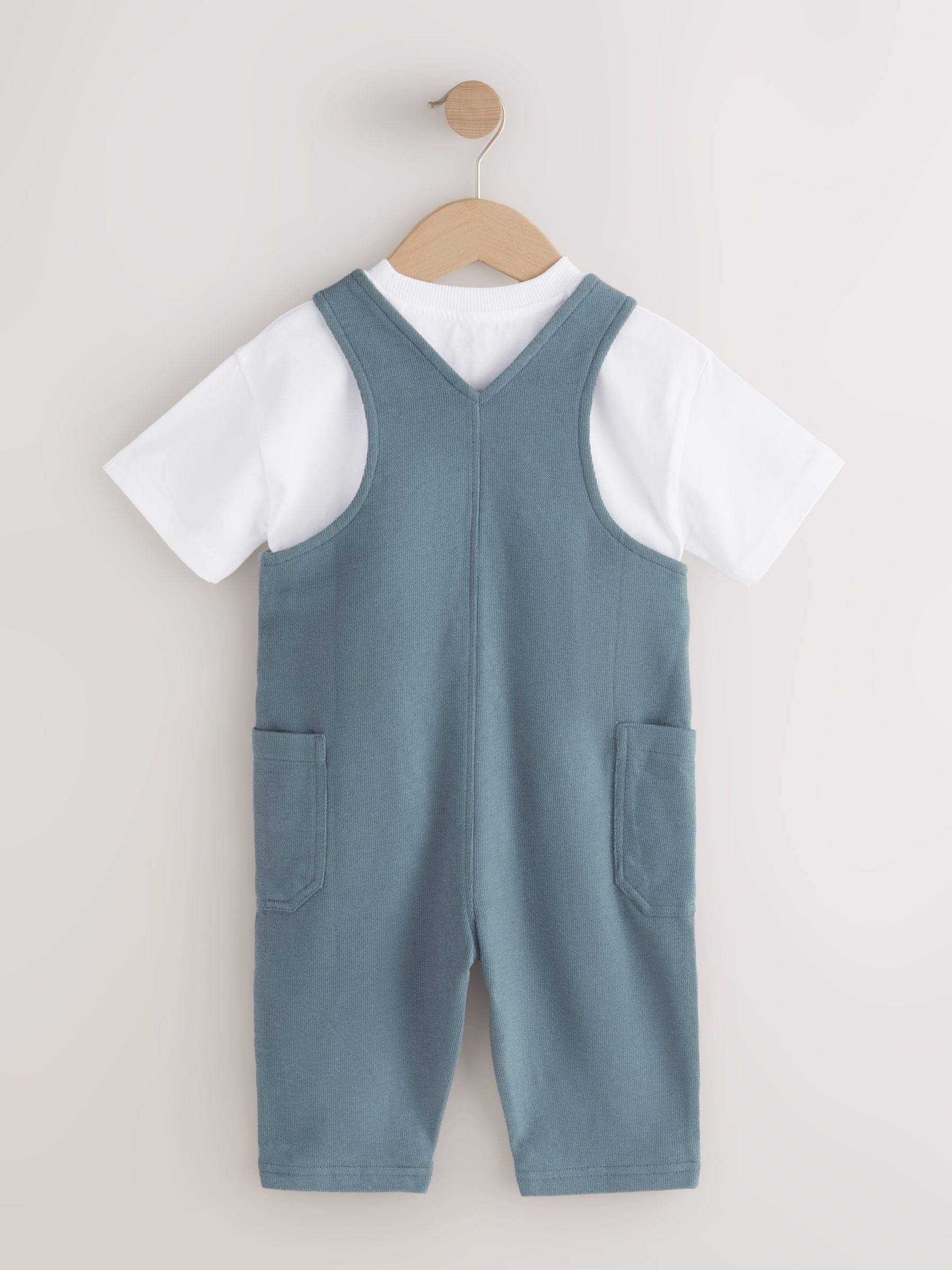 Blue Dungarees and T-Shirt Set (3mths-7yrs) image 5
