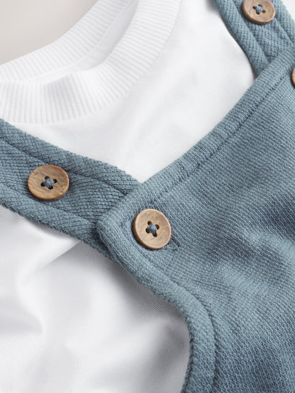 Blue Dungarees and T-Shirt Set (3mths-7yrs) image 8