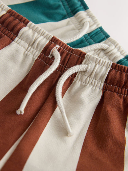 Rust Brown and Teal Crew Neck Sweatshirt and Shorts 2 Pack Set (3mths-7yrs) image 8