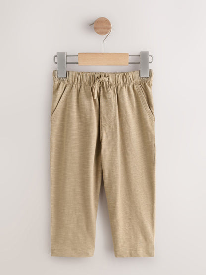 Rust Stripe Tan Brown And Grey Stripe Joggers 3 Pack (3mths-7yrs) image 3