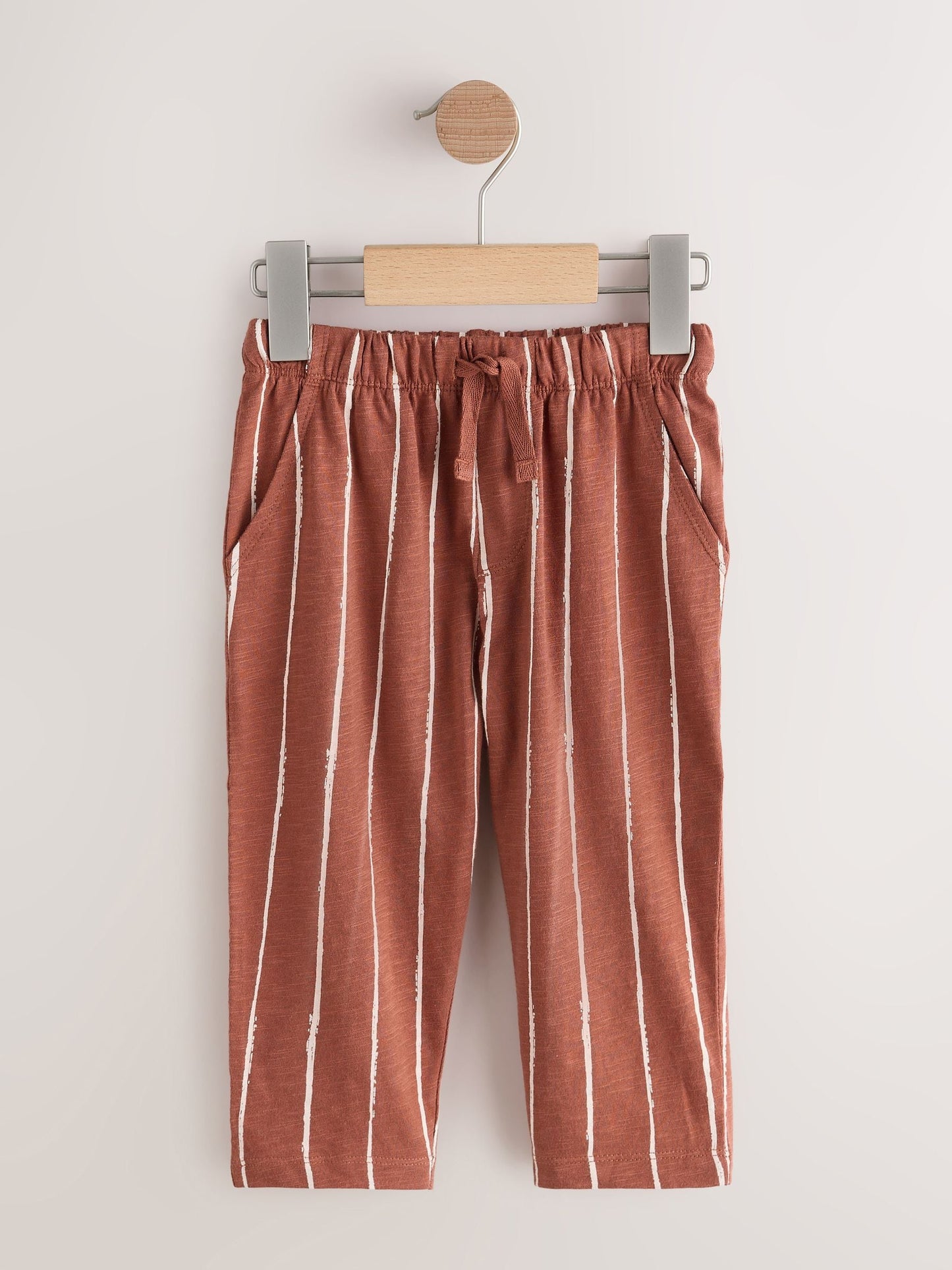 Rust Stripe Tan Brown And Grey Stripe Joggers 3 Pack (3mths-7yrs) image 4