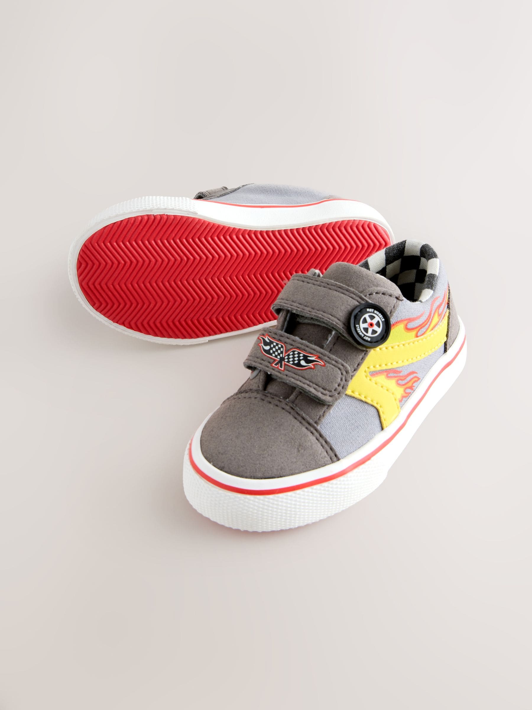 Grey Hot Wheels Touch Fastening Trainers image 5