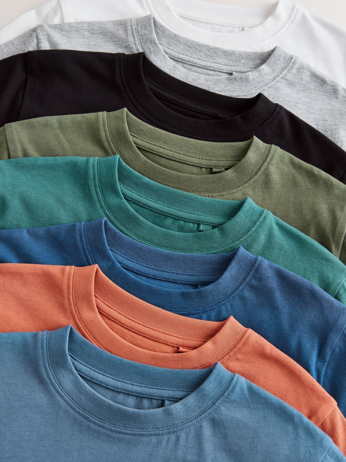 Dsiney Kidz - Black/Green/Blue/White/Rust/Grey Regular Fit Short Sleeve T-Shirts 8 Pack (3-16yrs) image 11