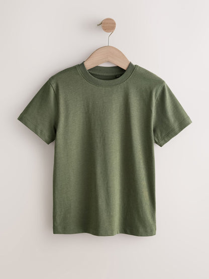 Dsiney Kidz - Black/Green/Blue/White/Rust/Grey Regular Fit Short Sleeve T-Shirts 8 Pack (3-16yrs) image 7
