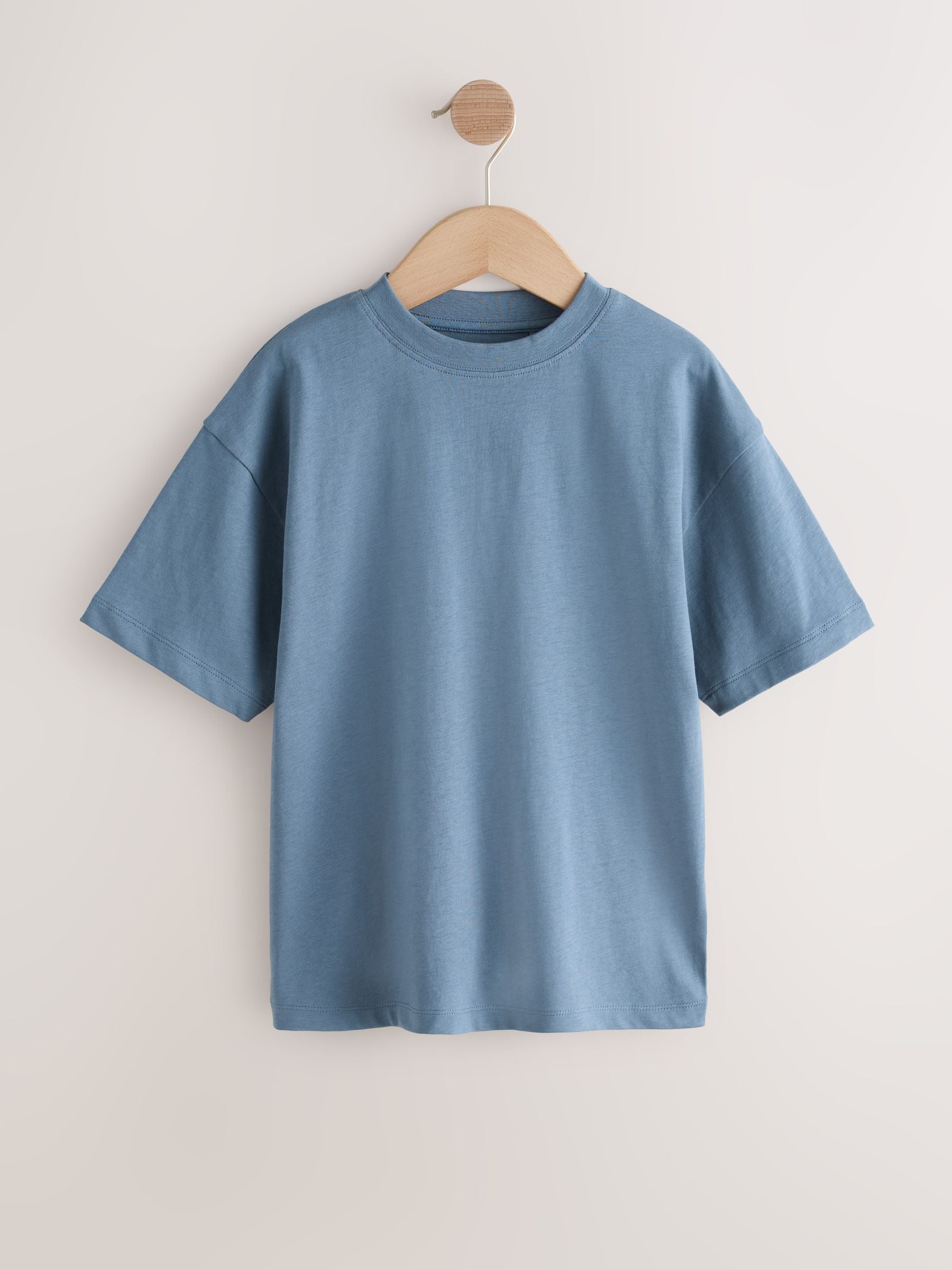 Dsiney Kidz - Navy/Mid Blue/Charcoal/Light Blue Relaxed Fit Short Sleeves T-Shirts 4 Pack (3-16yrs) image 4