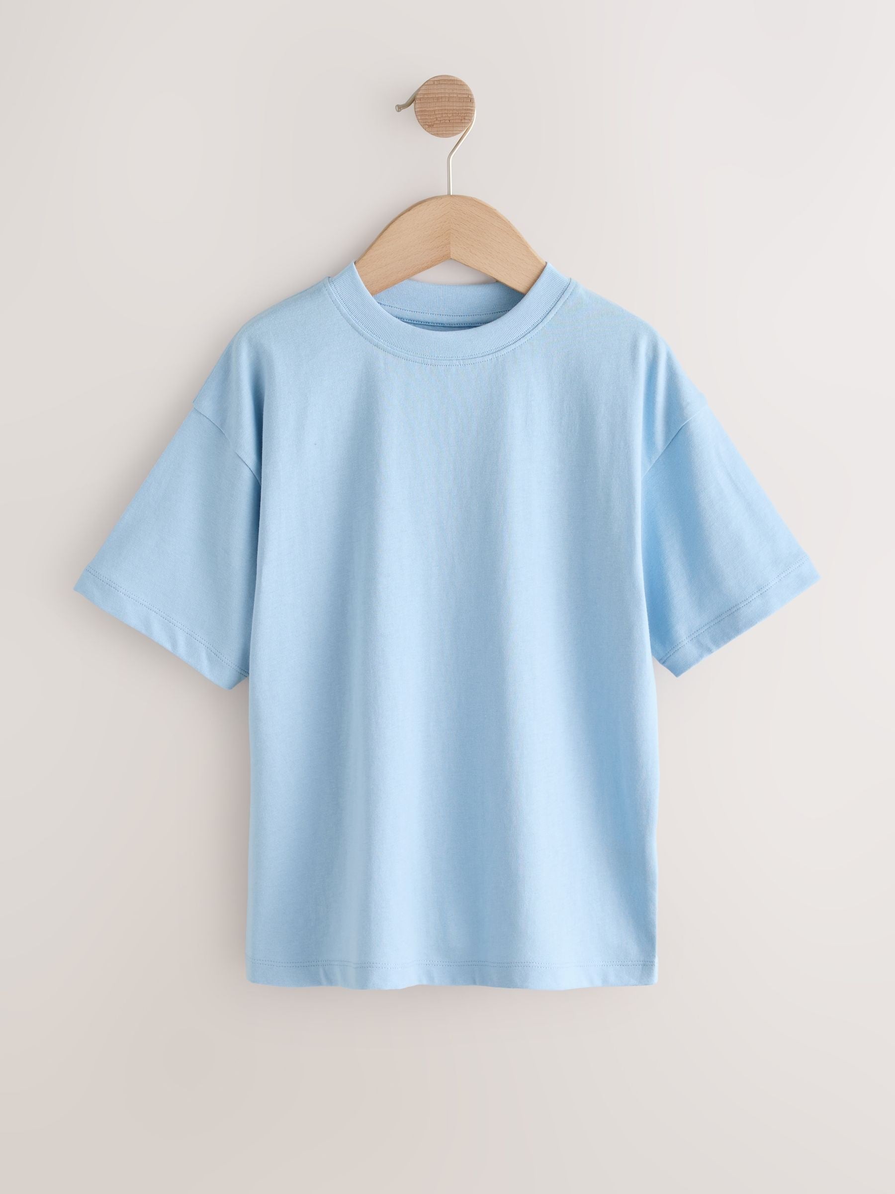 Dsiney Kidz - Navy/Mid Blue/Charcoal/Light Blue Relaxed Fit Short Sleeves T-Shirts 4 Pack (3-16yrs) image 5