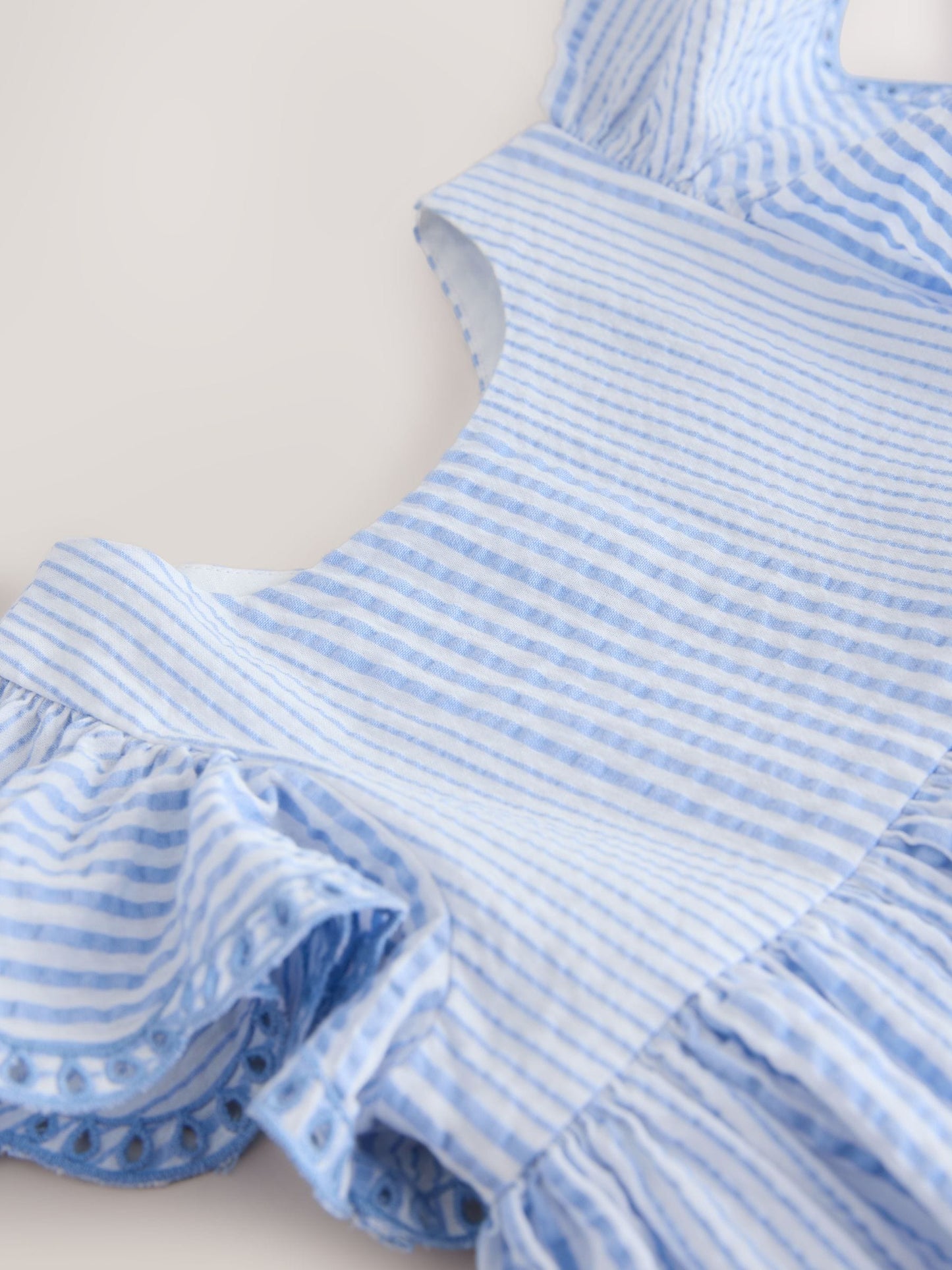 Blue Embroidered Angel Sleeve Dress (3mths-8yrs) image 8