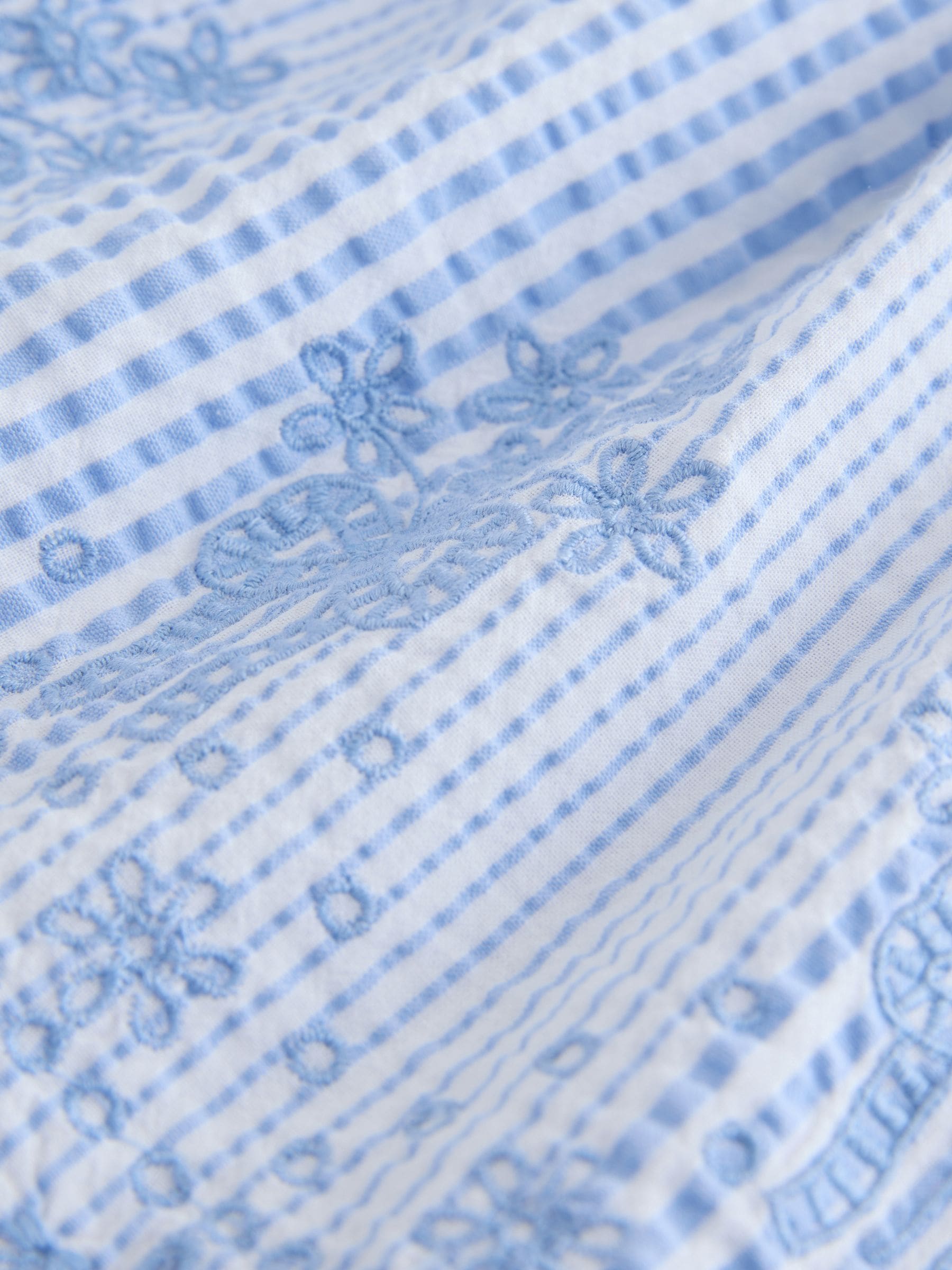 Blue Embroidered Angel Sleeve Dress (3mths-8yrs) image 9