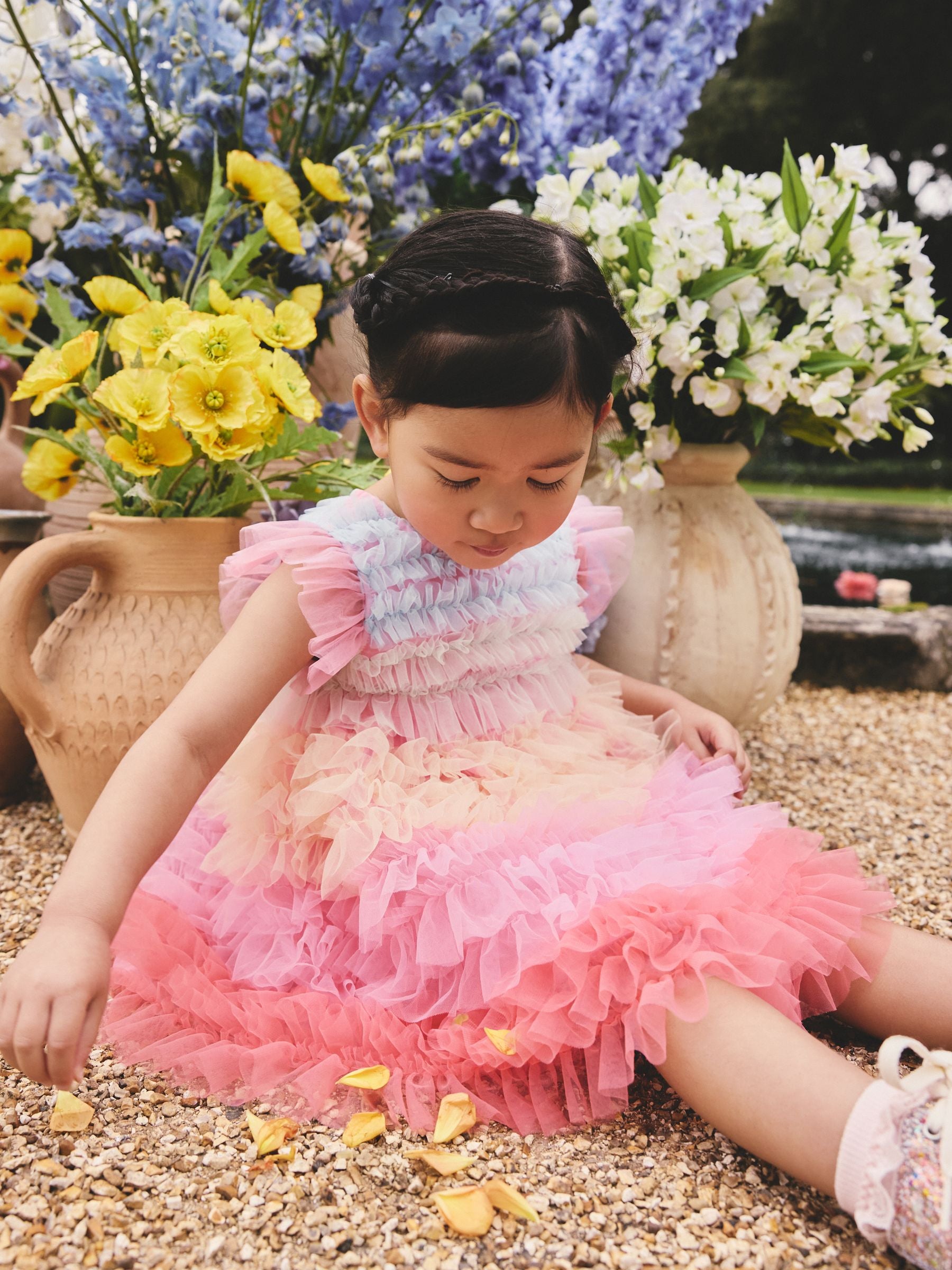Rainbow Tiered Mesh Party Dress (3mths-8yrs) image 4