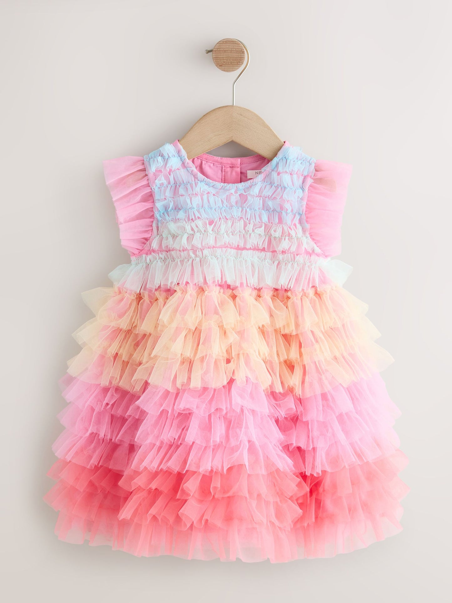 Rainbow Tiered Mesh Party Dress (3mths-8yrs) image 5