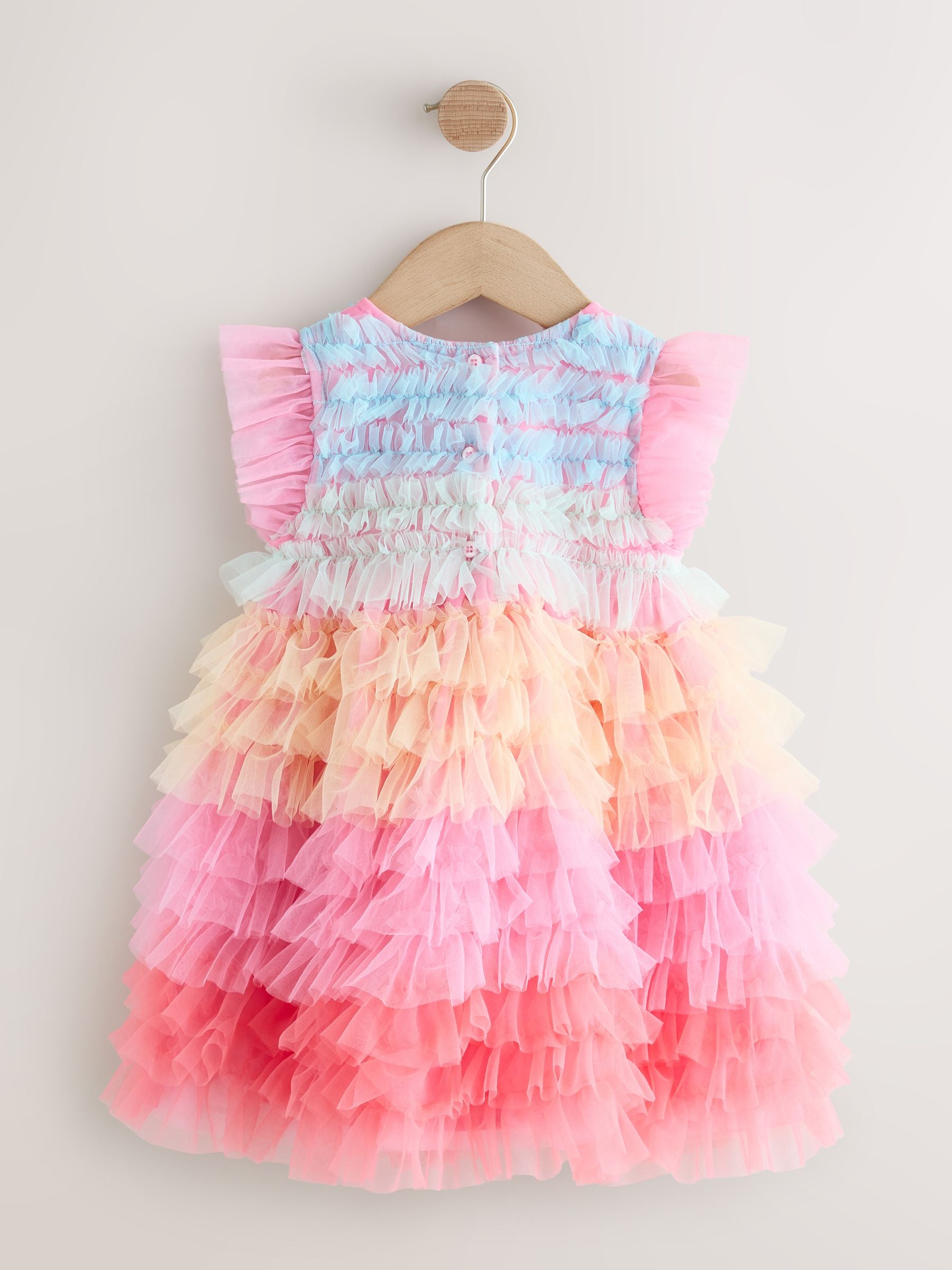 Rainbow Tiered Mesh Party Dress (3mths-8yrs) image 6