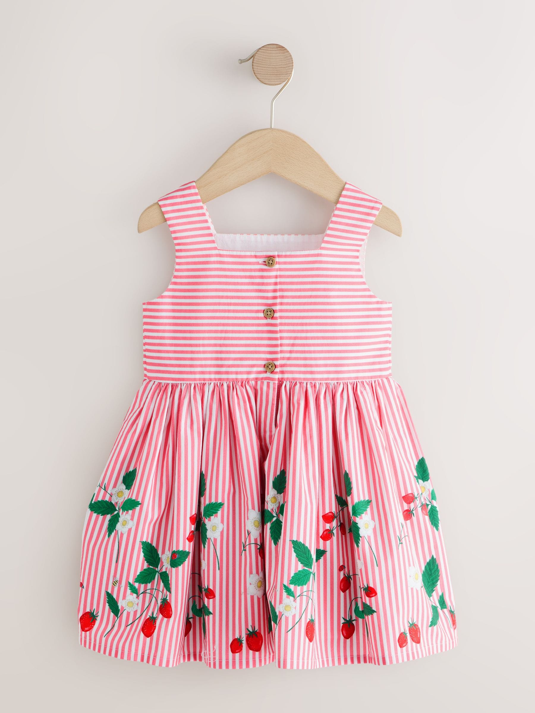 Red Strawberry Stripe Bow Front Prom Dress (3mths-8yrs) image 6