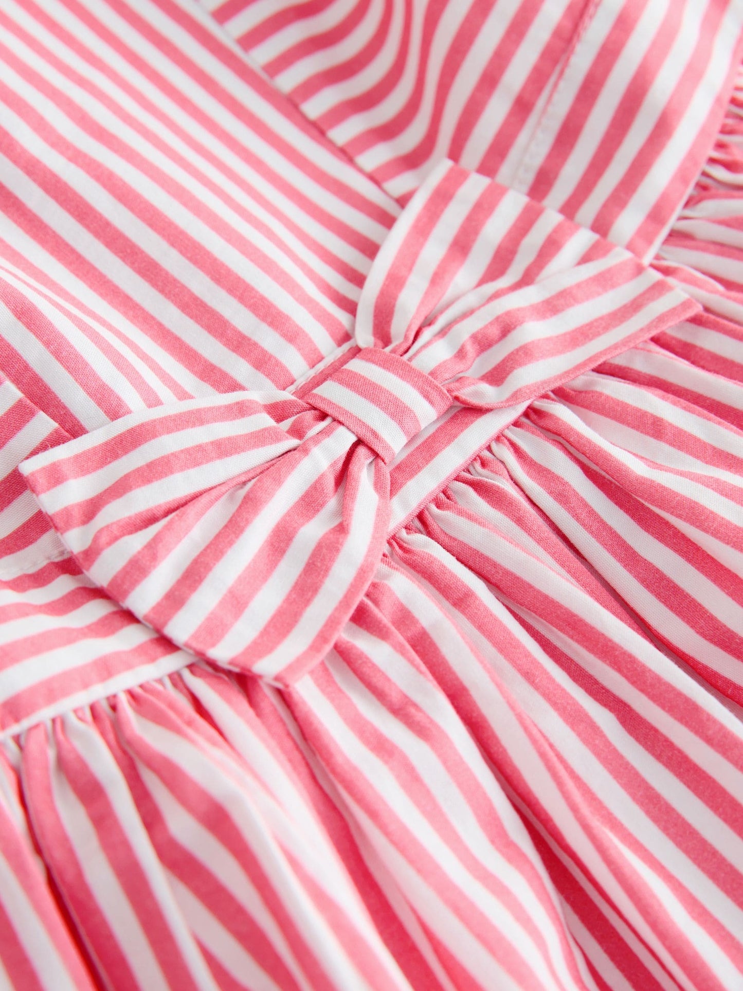 Red Strawberry Stripe Bow Front Prom Dress (3mths-8yrs) image 7