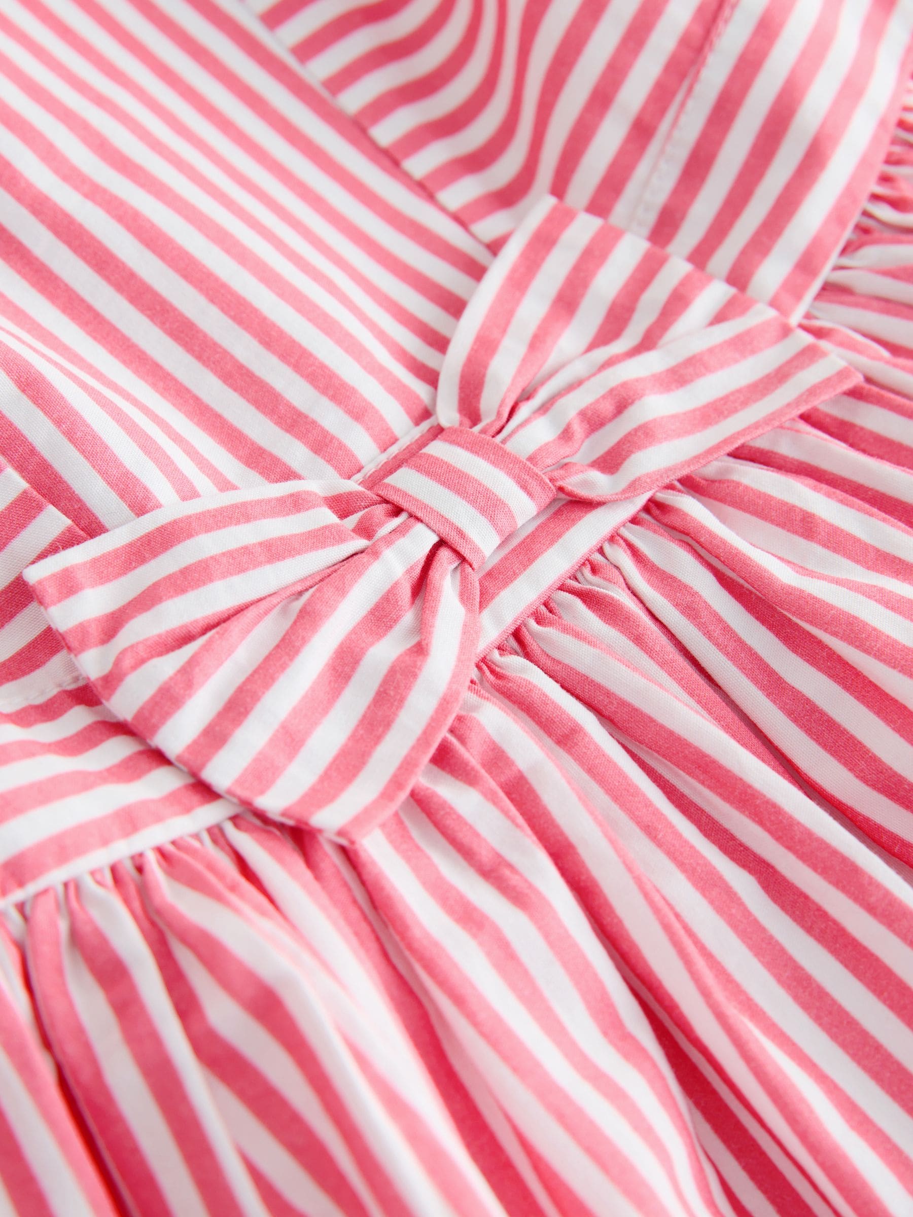 Red Strawberry Stripe Bow Front Prom Dress (3mths-8yrs) image 7