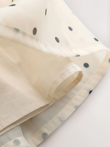 Ecru Spot Bow Dress (3mths-8yrs)