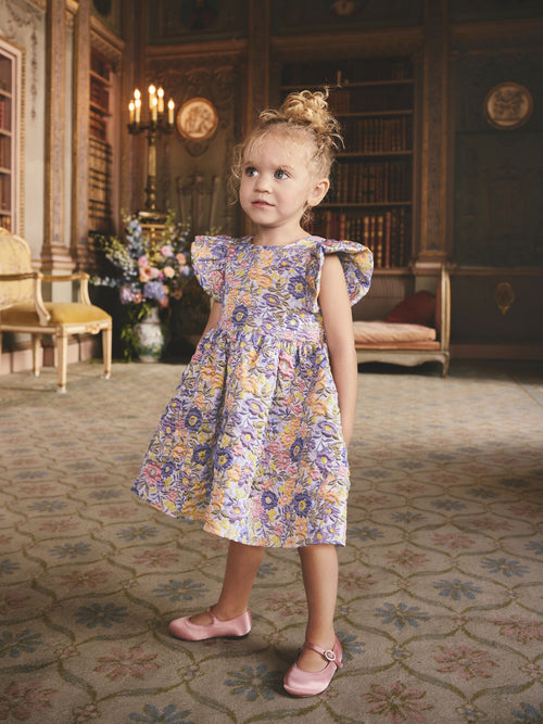 Purple Floral Jacquard Prom Dress (3mths-8yrs) - image 1