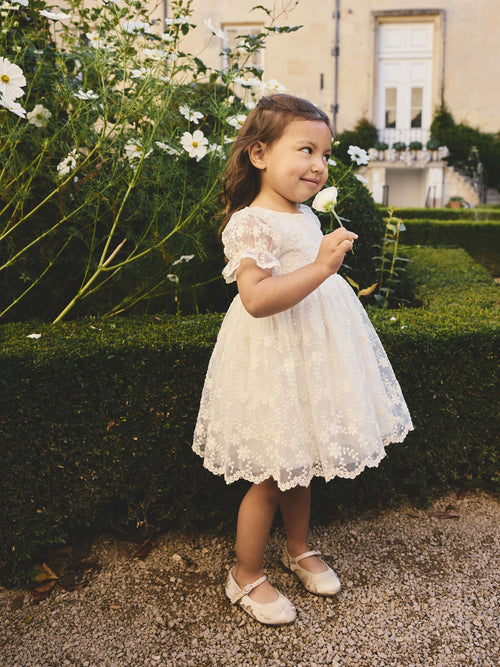 Dsiney Kidz - Ivory Embroidered Prom Dress (3mths-8yrs) image 1