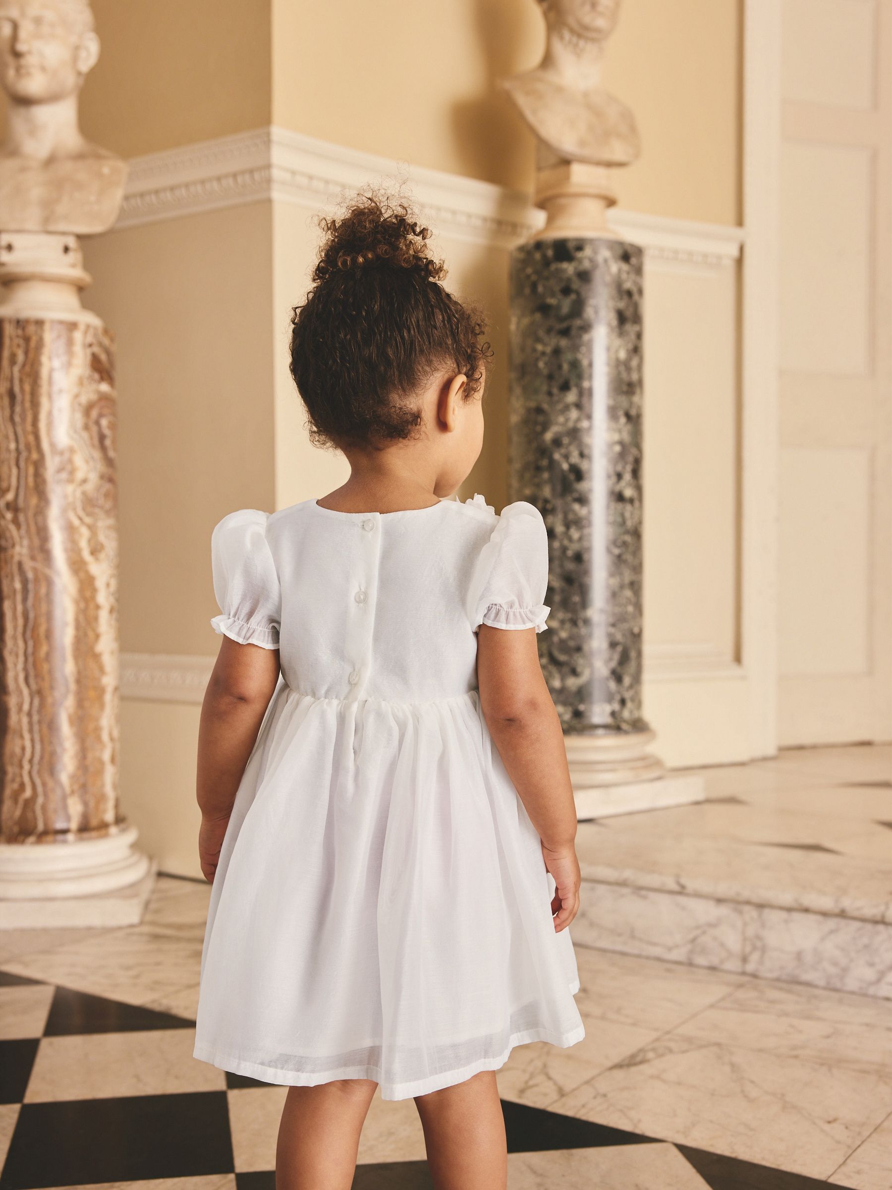 White Flower Corsage Dress (3mths-8yrs) image 3