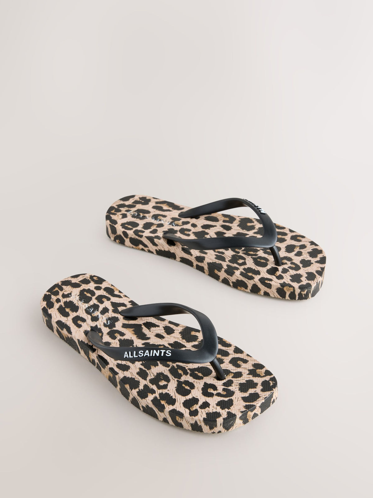 smALLSAINTS Leopard Square Toe Flip Flops - image 1