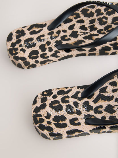 smALLSAINTS Leopard Square Toe Flip Flops - image 4