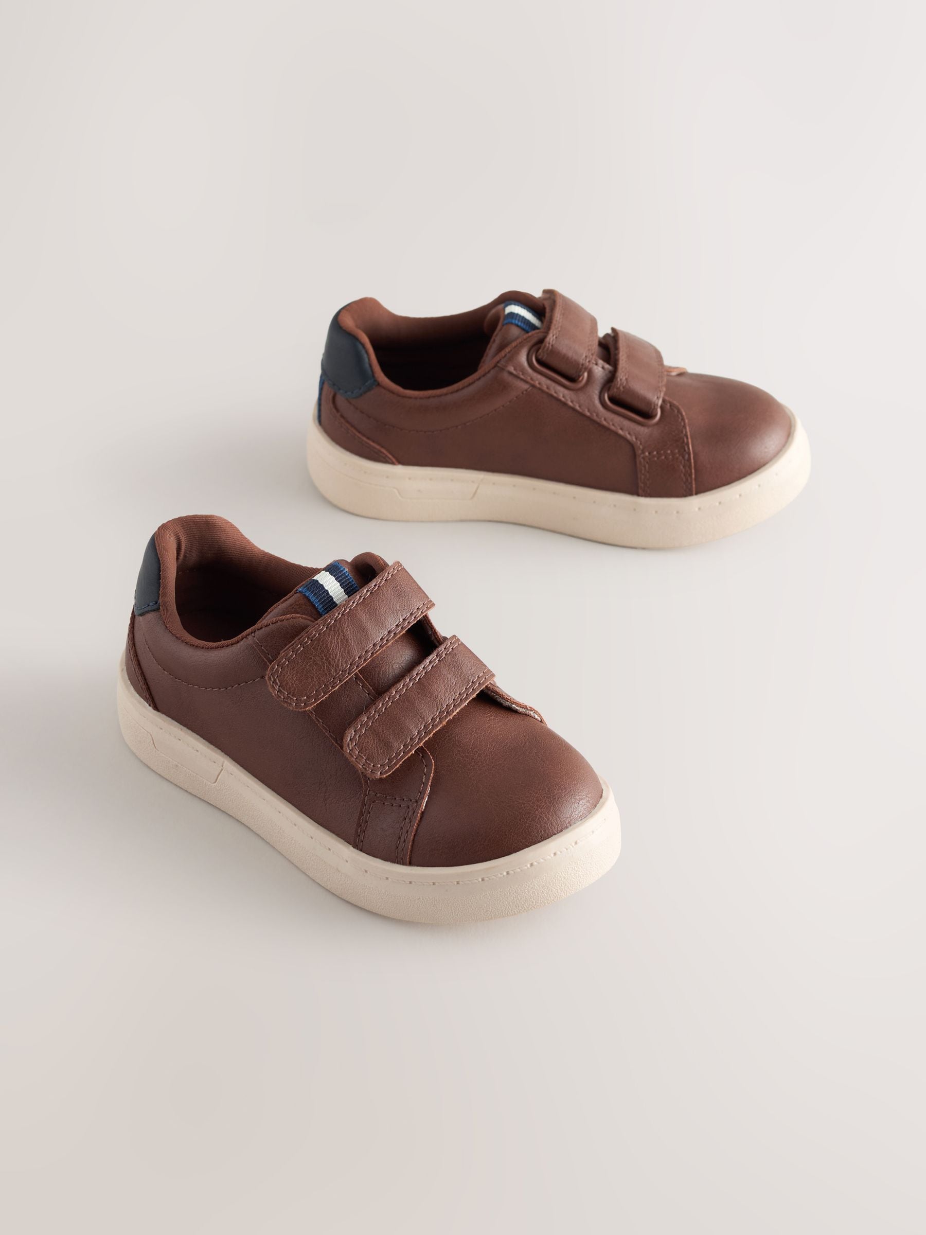 Tan Brown Touch Fastening Shoes image 2