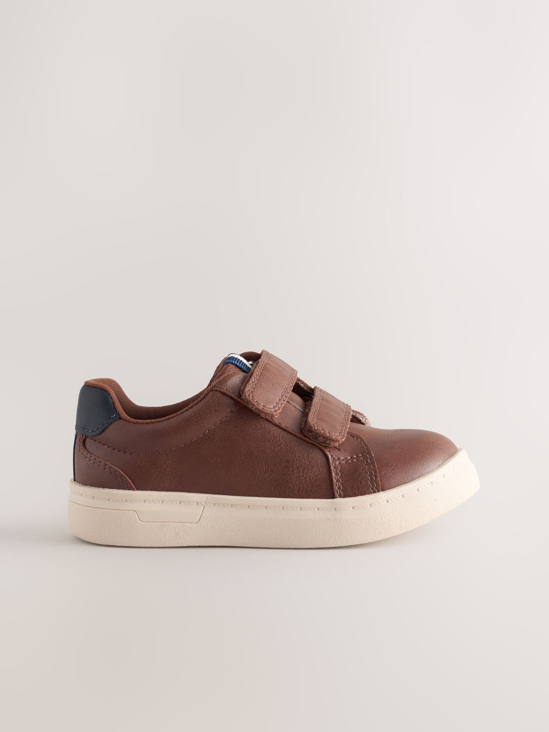 Tan Brown Touch Fastening Shoes image 3