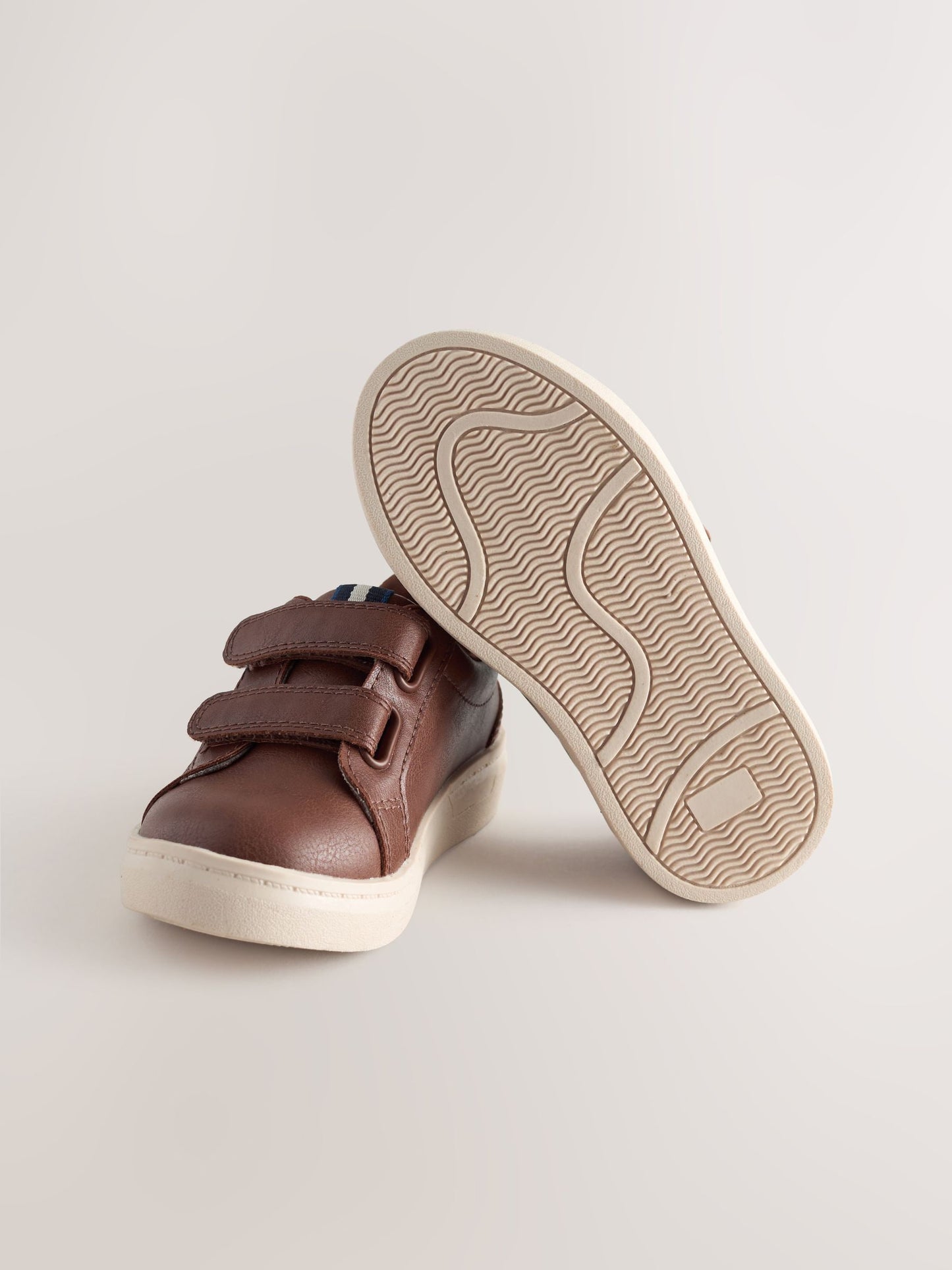 Tan Brown Touch Fastening Shoes image 4