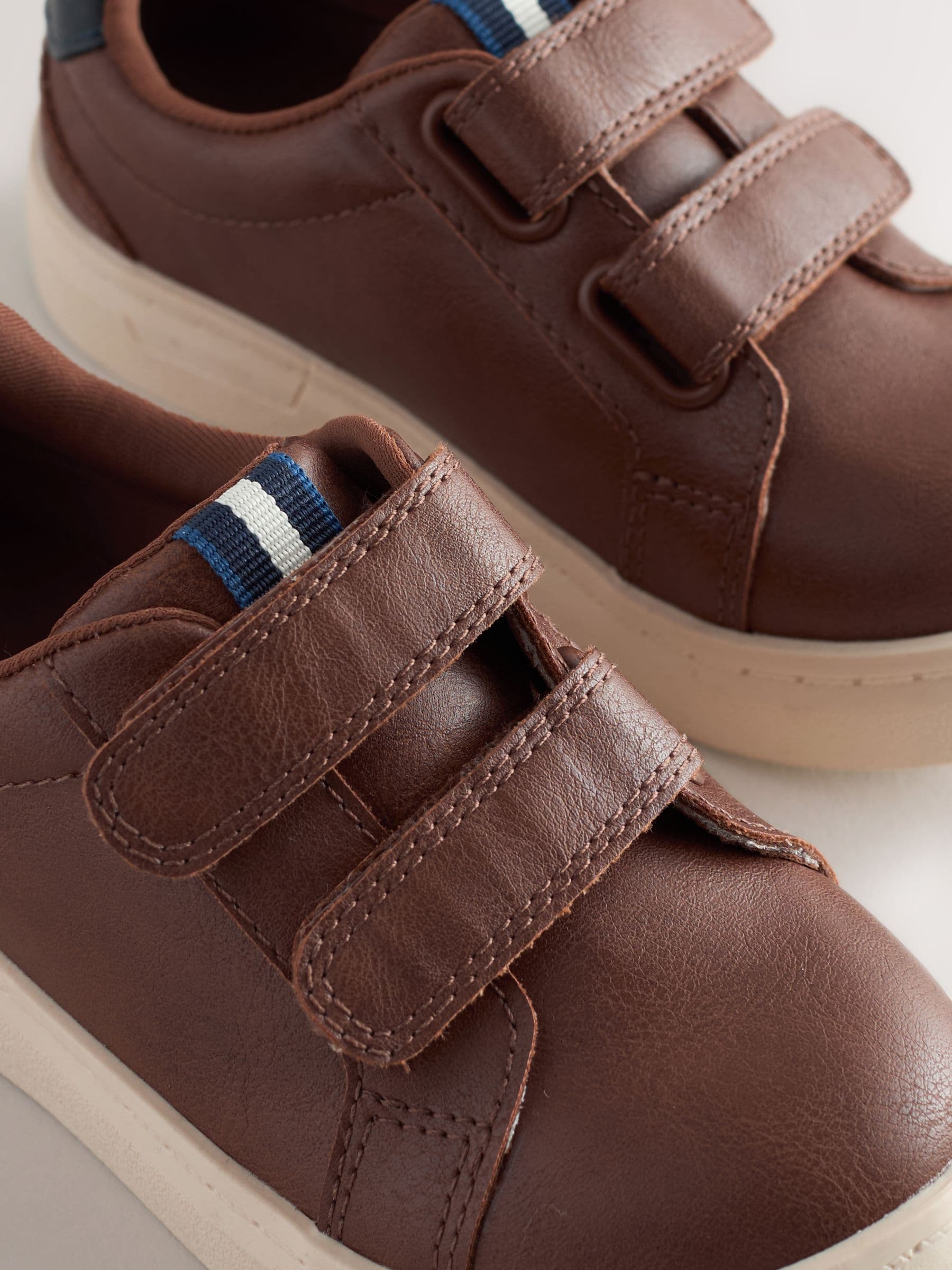 Tan Brown Touch Fastening Shoes image 5