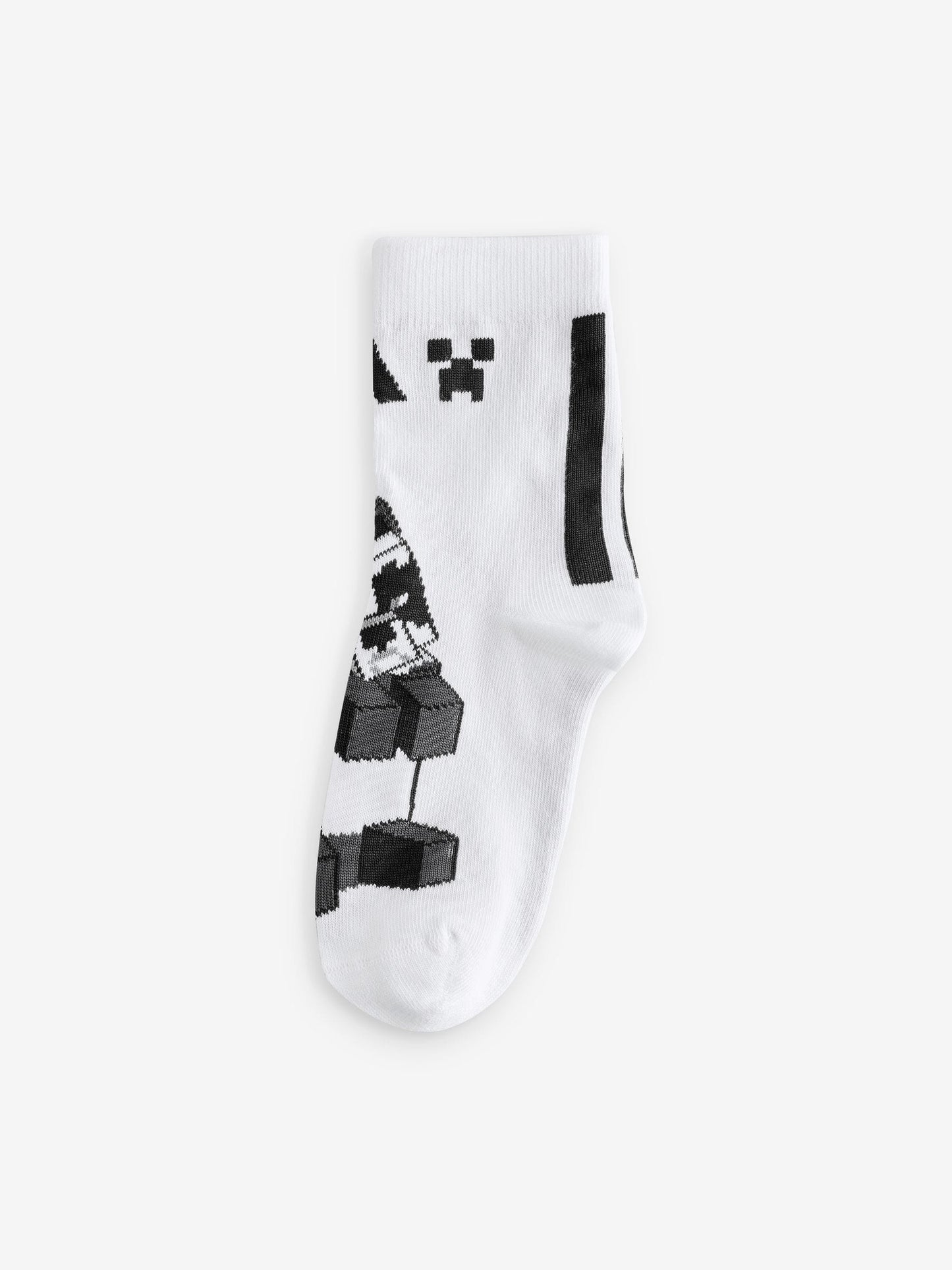 adidas Green Little Kids Minecraft Crew Socks 3 Pack image 2