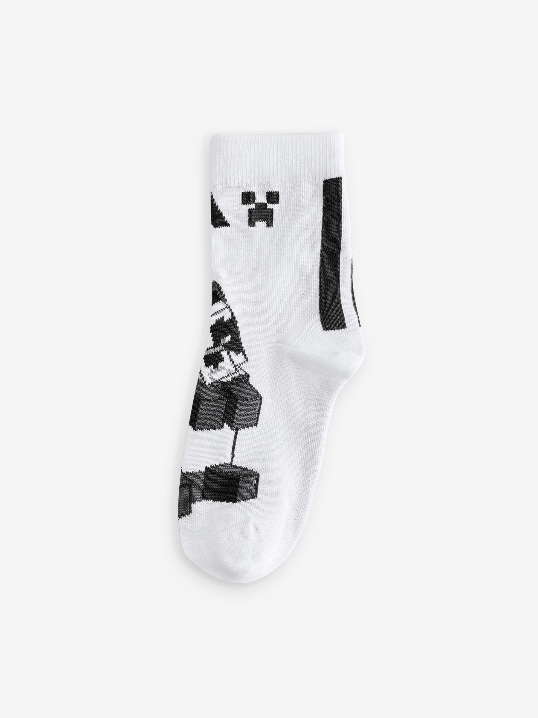 adidas Green Little Kids Minecraft Crew Socks 3 Pack image 2