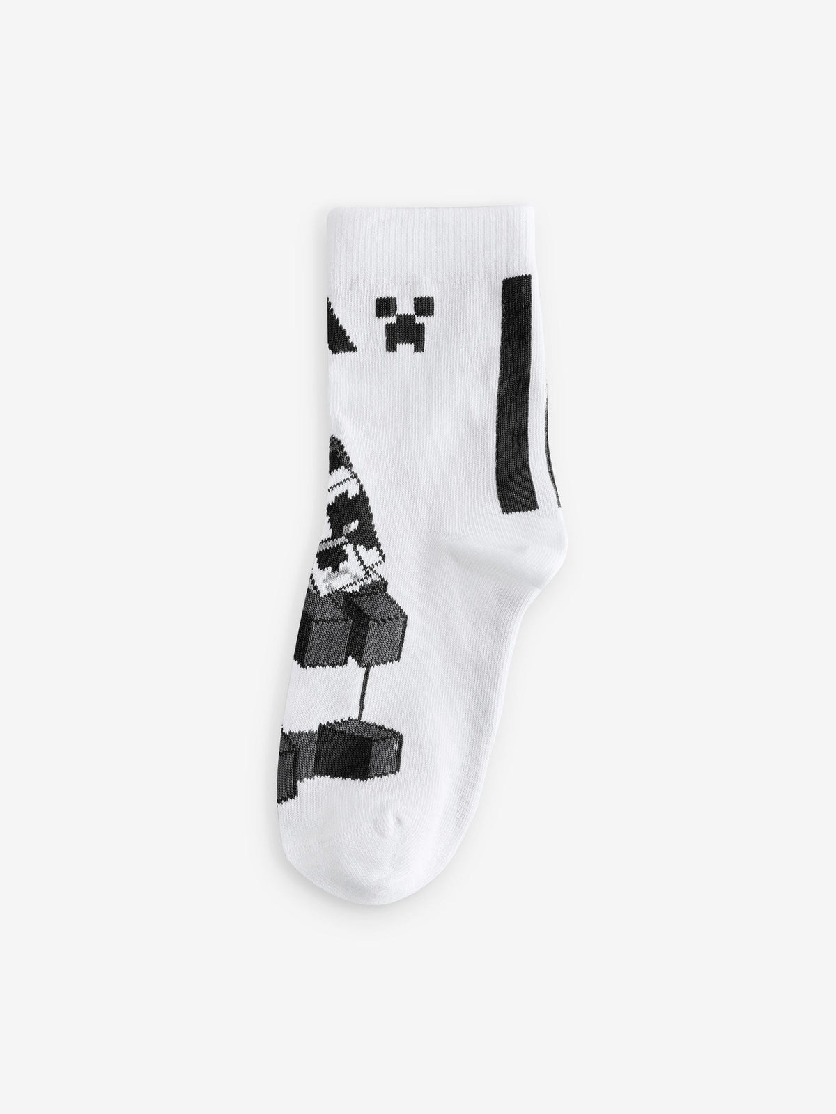 adidas Green Little Kids Minecraft Crew Socks 3 Pack image 2