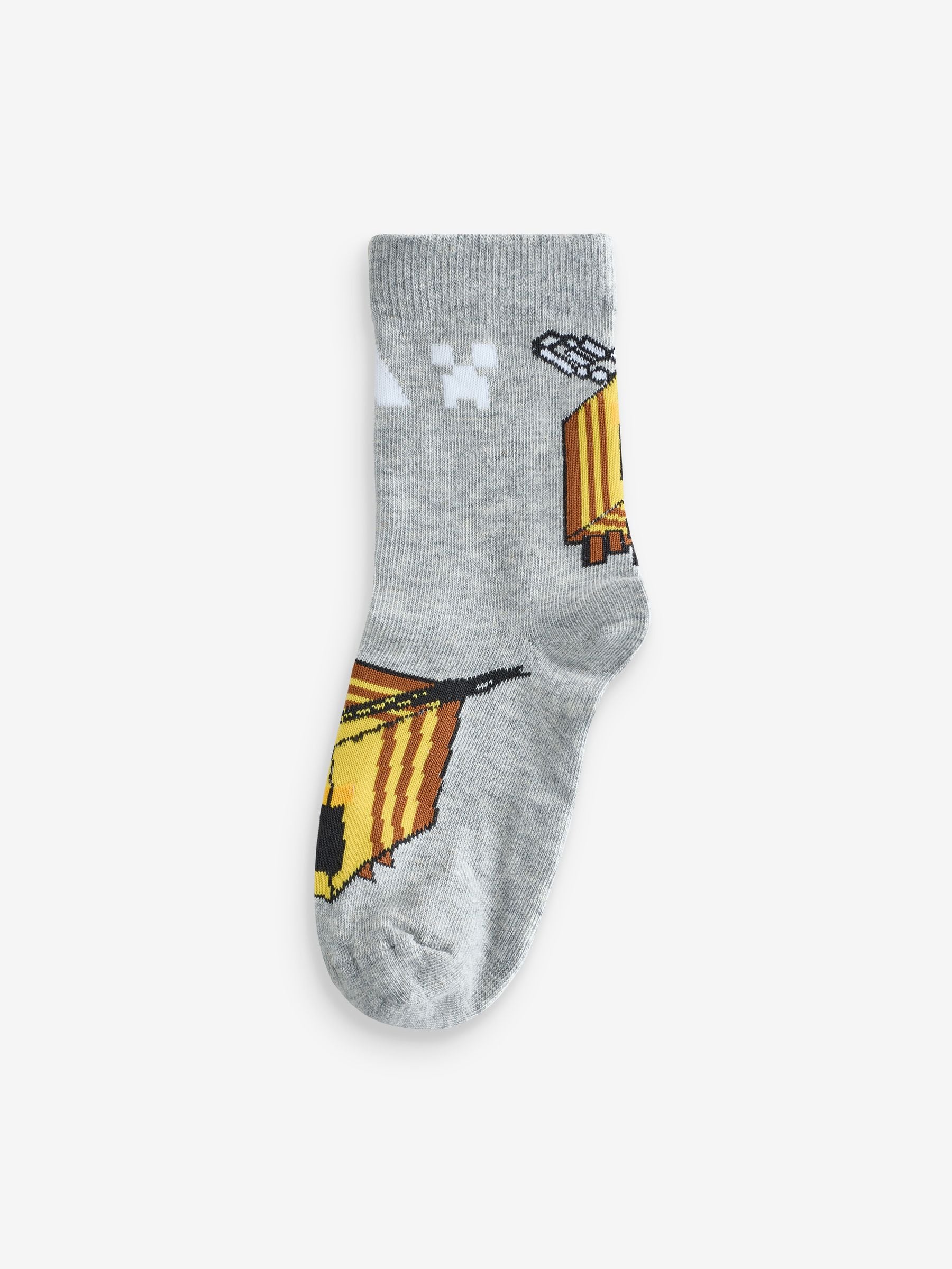adidas Green Little Kids Minecraft Crew Socks 3 Pack image 3