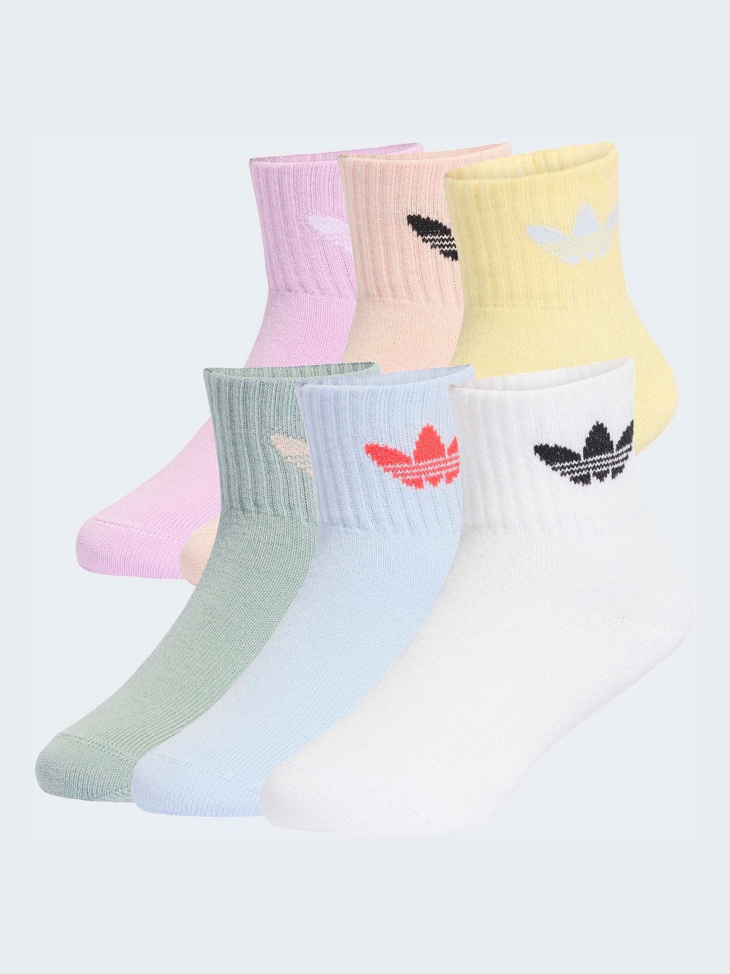 adidas Originals Pink Kids Socks 6 Pack image 1