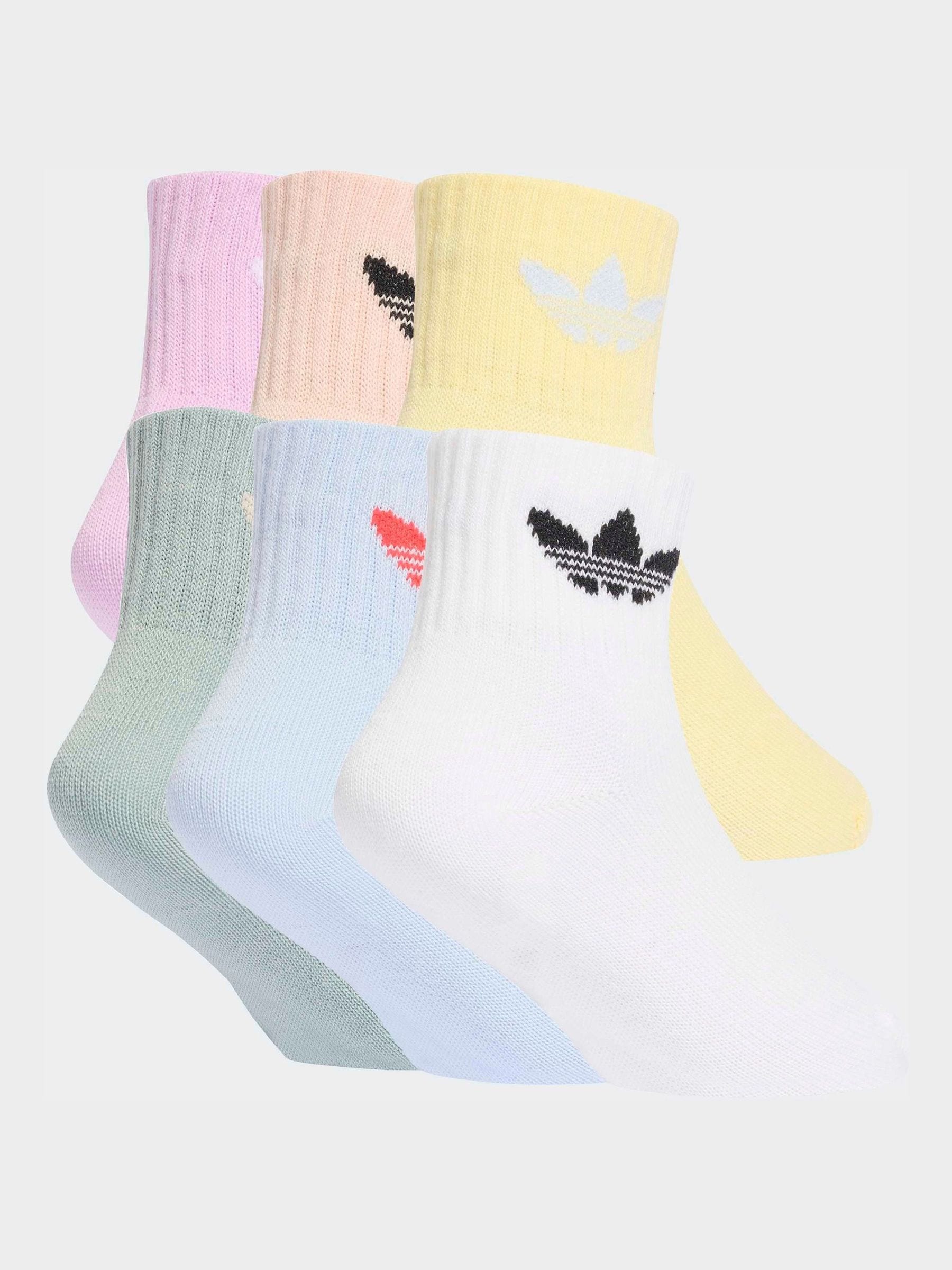 adidas Originals Pink Kids Socks 6 Pack image 2