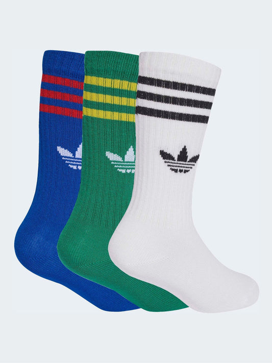 adidas Originals Blue 3 Pack Crew Socks image 2